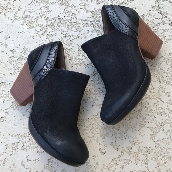 Dansko Shoes - DANSKO Black Marcia Comfort Ankle Heel Booties 7